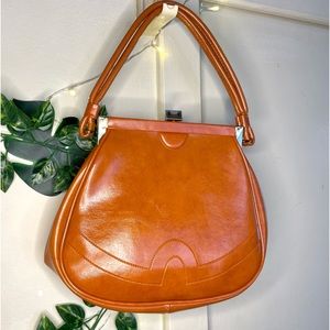 Vintage Faux Italian Leather Clutch Purse